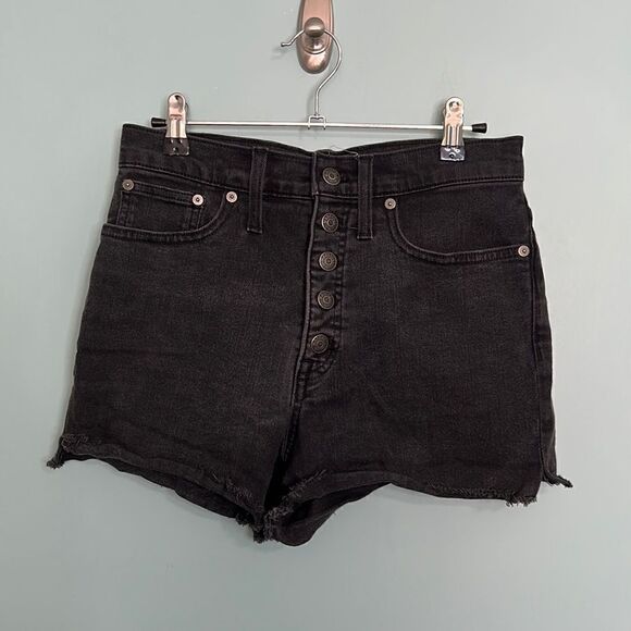 Madewell High Rise Button Fly Cut-Off Shorts - Picture 1 of 7